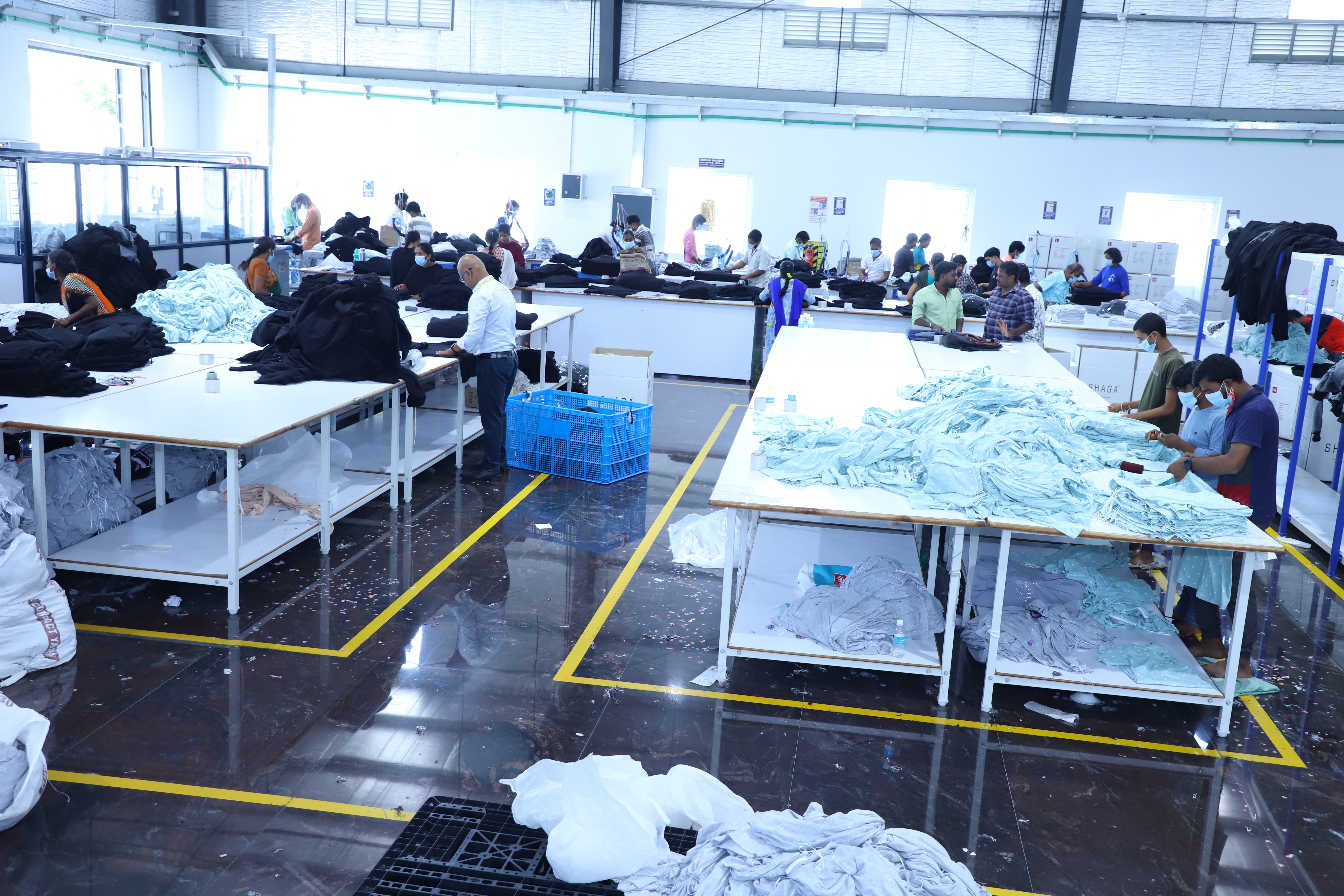 Ess Pee Knit Wear quality check and finishing area